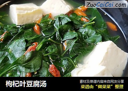 枸杞叶豆腐汤