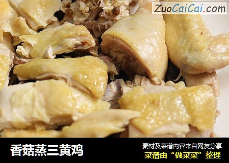 香菇蒸三黄鸡