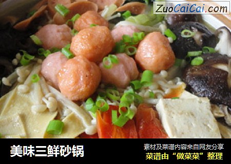 美味三鲜砂锅