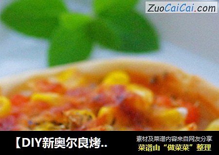 【DIY新奥尔良烤肉披萨】可爱风迷你小披萨：打扫剩料的鸡肉玉米披萨
