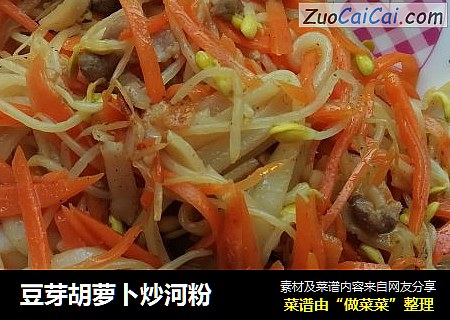 豆芽胡萝卜炒河粉
