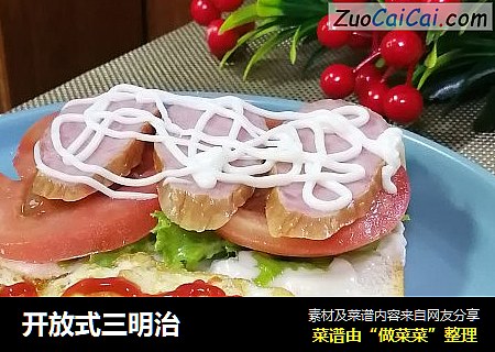 开放式三明治