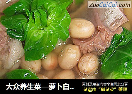 大众养生菜—萝卜白菜炖排骨
