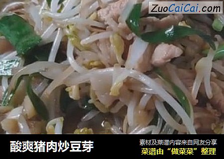 酸爽猪肉炒豆芽