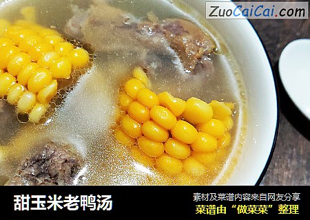 甜玉米老鸭汤