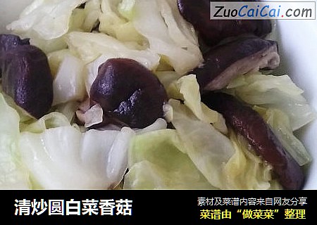 清炒圆白菜香菇