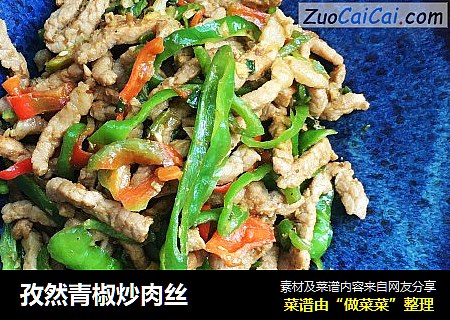孜然青椒炒肉丝