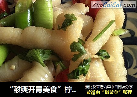 “酸爽开胃美食”柠檬鸡爪