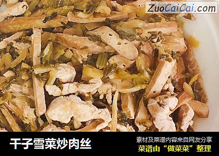 干子雪菜炒肉丝