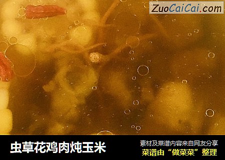 虫草花鸡肉炖玉米