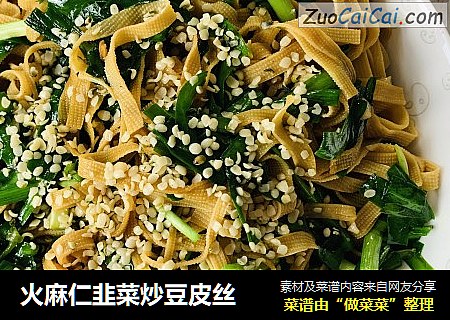 火麻仁韭菜炒豆皮丝