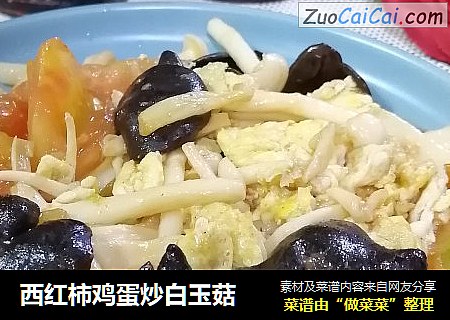 西红柿鸡蛋炒白玉菇