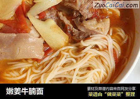 嫩姜牛腩面