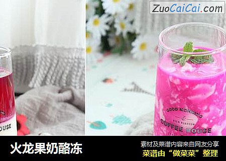 火龙果奶酪冻