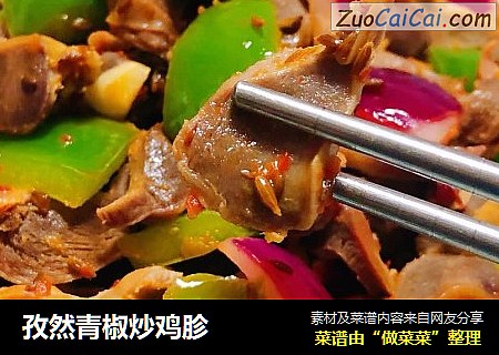 孜然青椒炒鸡胗