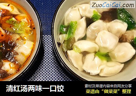 清红汤两味一口饺