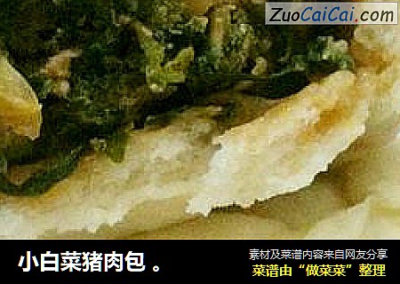 小白菜猪肉包 。
