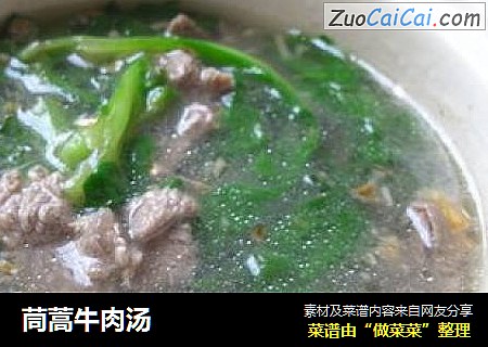 茼蒿牛肉汤