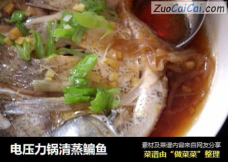 电压力锅清蒸鳊鱼