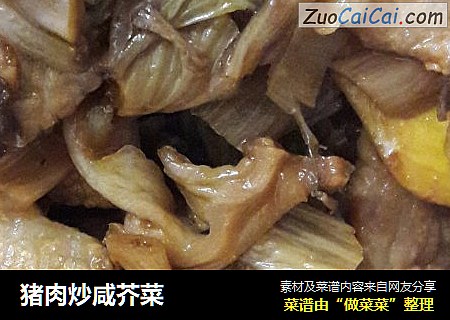 猪肉炒咸芥菜