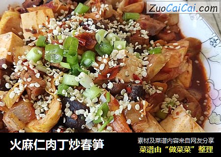 火麻仁肉丁炒春笋