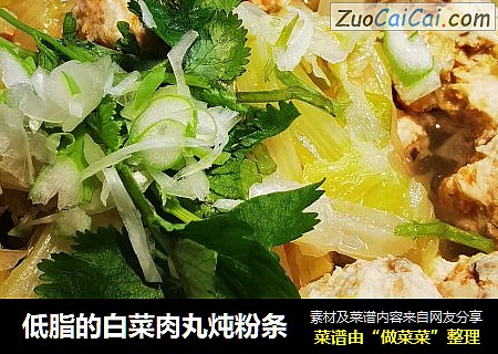 低脂的白菜肉丸炖粉条
