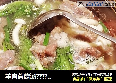 羊肉蘑菇汤??????
