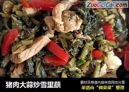 猪肉大蒜炒雪里蕻