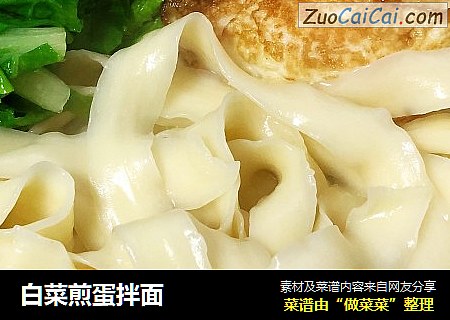 白菜煎蛋拌面