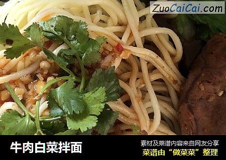 牛肉白菜拌面
