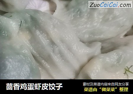 茴香鸡蛋虾皮饺子