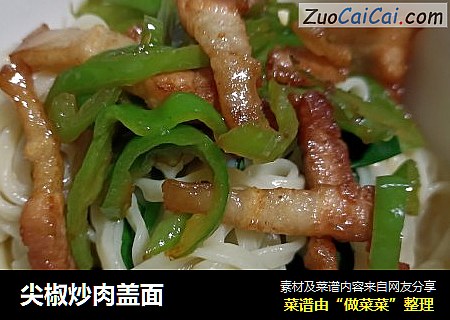尖椒炒肉盖面