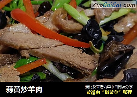 蒜黄炒羊肉
