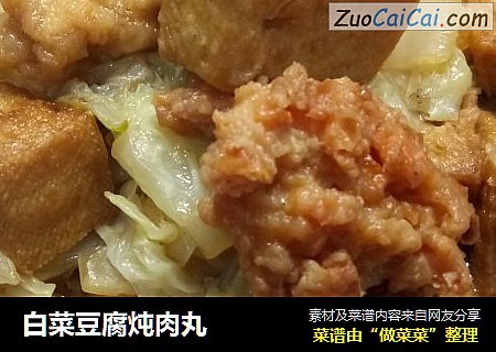 白菜豆腐炖肉丸