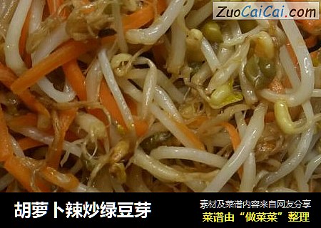 胡萝卜辣炒绿豆芽