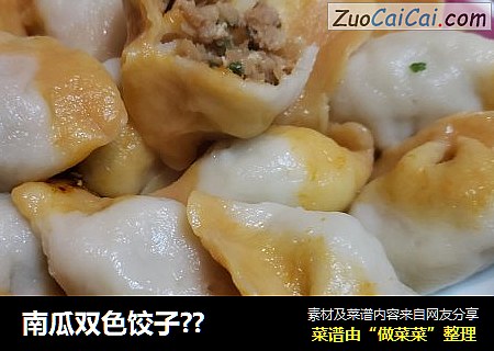 南瓜双色饺子??
