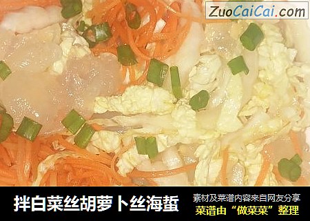 拌白菜丝胡萝卜丝海蜇