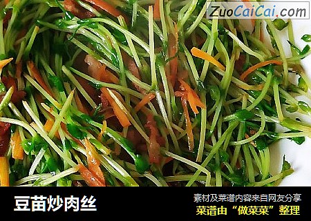 豆苗炒肉丝