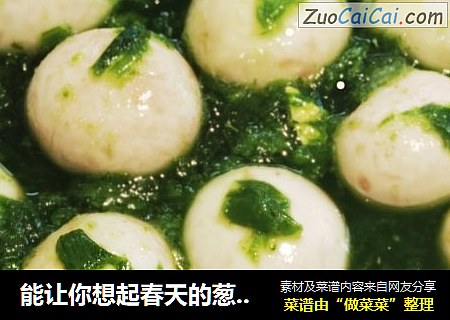 能让你想起春天的葱汁浸口蘑