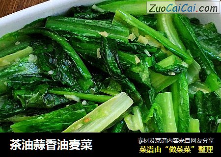 茶油蒜香油麦菜