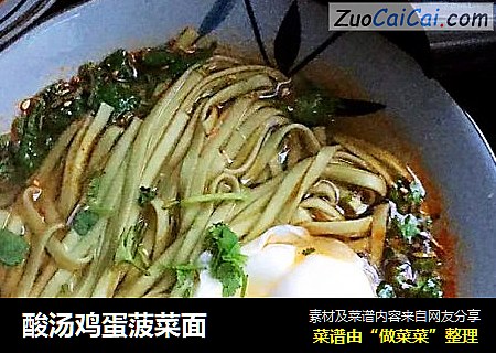 酸汤鸡蛋菠菜面