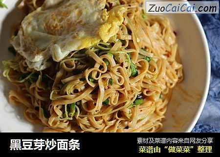 黑豆芽炒面条