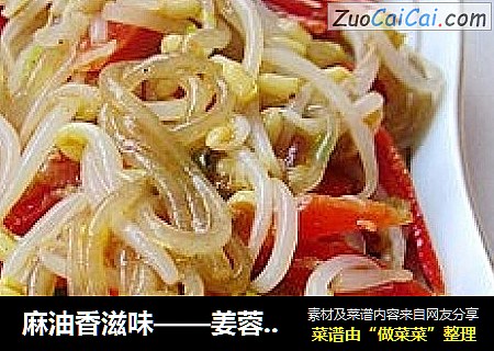 麻油香滋味——姜蓉豆芽拌粉条