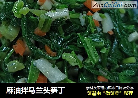 麻油拌马兰头笋丁
