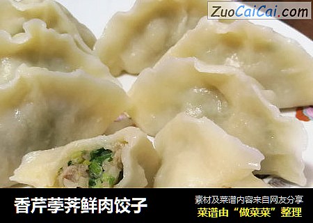 香芹荸荠鲜肉饺子