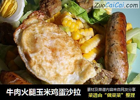 牛肉火腿玉米鸡蛋沙拉