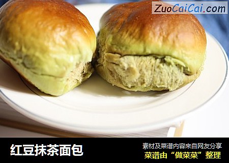 红豆抹茶面包