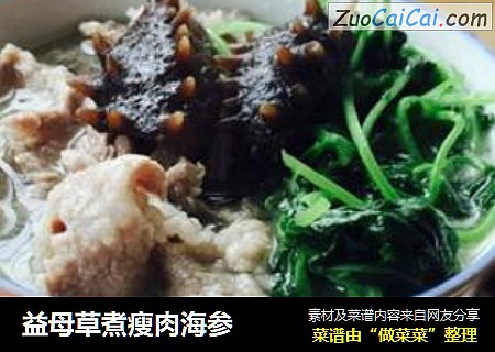 益母草煮瘦肉海参