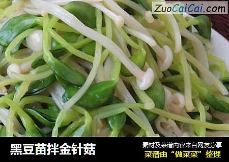 黑豆苗拌金针菇