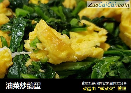 油菜炒鹅蛋